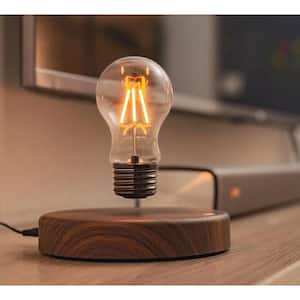 5.91 in. Dark Brown Magnetically Suspended Floating Light Bulb LED Light Table Lamp for Living Spaces