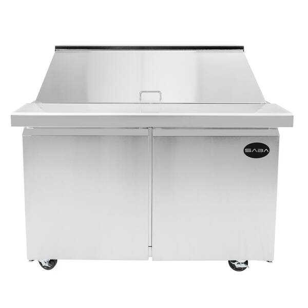 Saba 46 75 In W 9 5 Cu Ft Commercial, Food Prep Table With Cooler