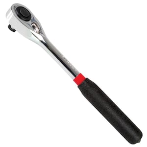 1/2 in. Drive Reversible Chrome Ratchet Rubber Grip