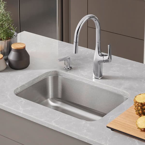 STELLAR Undermount Stainless Steel 28 in. Single Bowl Kitchen Sink