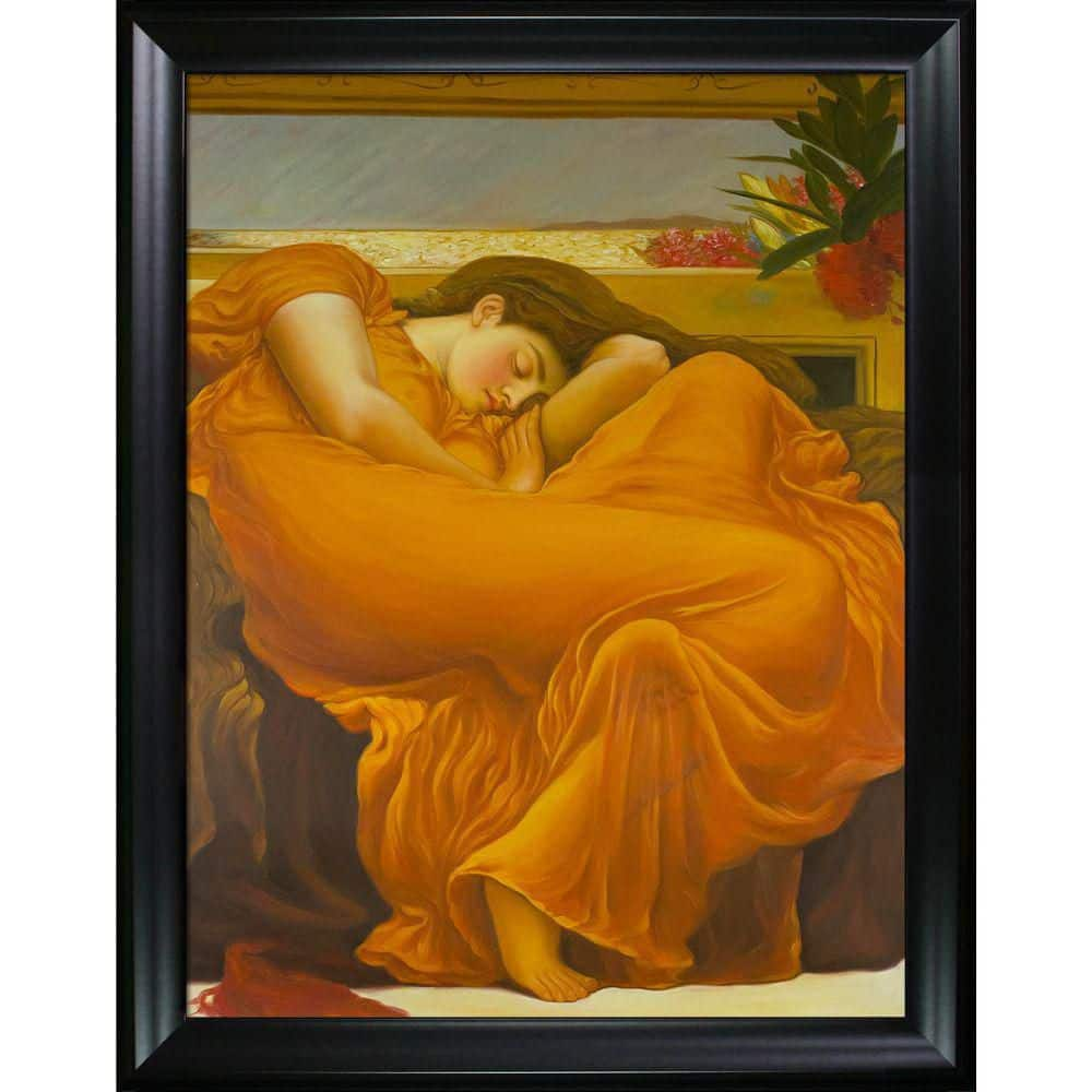 LA PASTICHE Flaming June by Lord Frederic Leighton Black Matte Framed ...