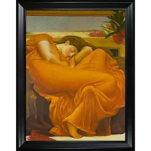 Flaming June by Lord Frederic Leighton Black Matte Framed Oil Painting Art Print 35 in. x 45 in.