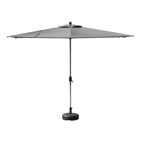 6.5 ft. Aluminum Market Tilt Patio Umbrella with UV-Protective Fade-Resistant Canopy, 76 in. Grey