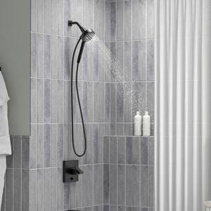 Lively 4-Spray Patterns 4. 3125 in. Wall Mount Handheld Shower Head with Hose in Matte Black
