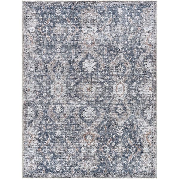 Artistic Weavers Vinny Blue Medallion 5 ft. x 7 ft. Machine-Washable Indoor Area Rug