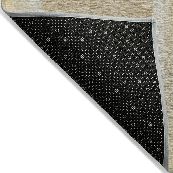 Beige 8 ft. x 10 ft. Woven Abstract Polyester Rectangle Indoor / Outdoor Area Rug