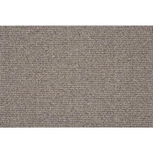 Sand Harbor - Stone/Coal - Gray 12 ft. 27 oz. Wool Loop Installed Carpet