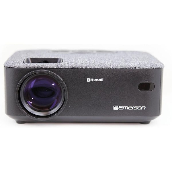 Black 1280 x 720 Portable Projector with Portable Screen and Carrying Case with 3600 Lumens