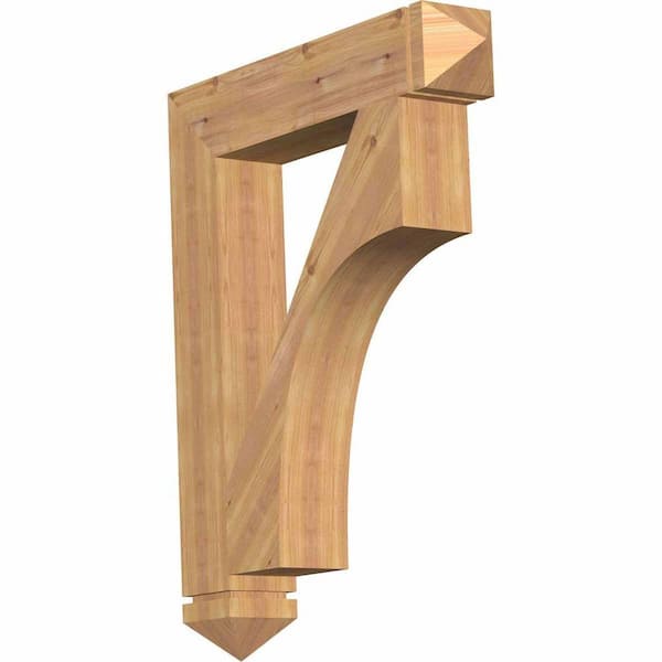 Ekena Millwork 5-1/2 in. x 40 in. x 32 in. Western Red Cedar Westlake Arts and Crafts Smooth Bracket