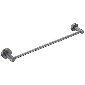 16-27 in. Adjustable Expandable Towel Bar for Bathroom Kitchen Thicken Space Aluminum Wall Mount Gun Grey