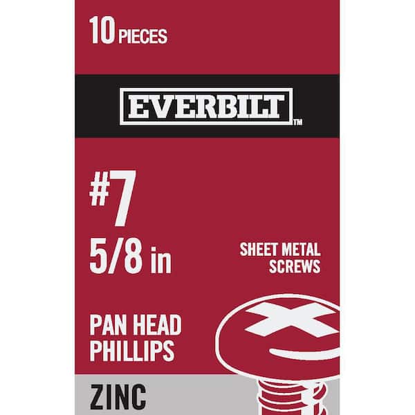 Everbilt #7 5/8 in. Phillips Pan-Head Sheet Metal Screws