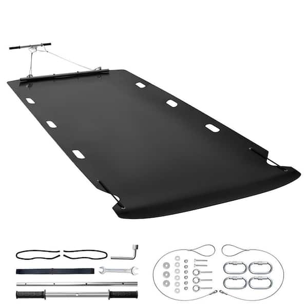 Yard Drag Sled, 110 x 46 in., 2000lbs. Heavy Duty Utility Sled, HDPE Drag Glider with Pull Cable, Dual Use Game Hauler