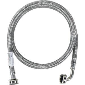 5 ft. Braided Stainless Steel Washing Machine Hose with Elbow