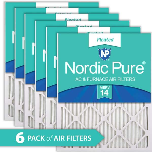 Photo 1 of 14 in. x 24 in. x 1 in. Supreme Allergen Pleated MERV 14 Air Filter (6-Pack)