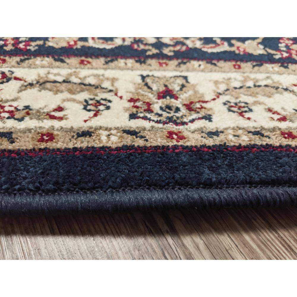 Navy Blue Synthetic Reversible Kids' 8' x 10' Area Rug