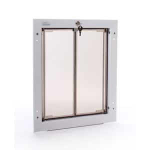 11.75 in. x 16 in. Large White Wall Mount Dog Door Requires No Replacement Flap