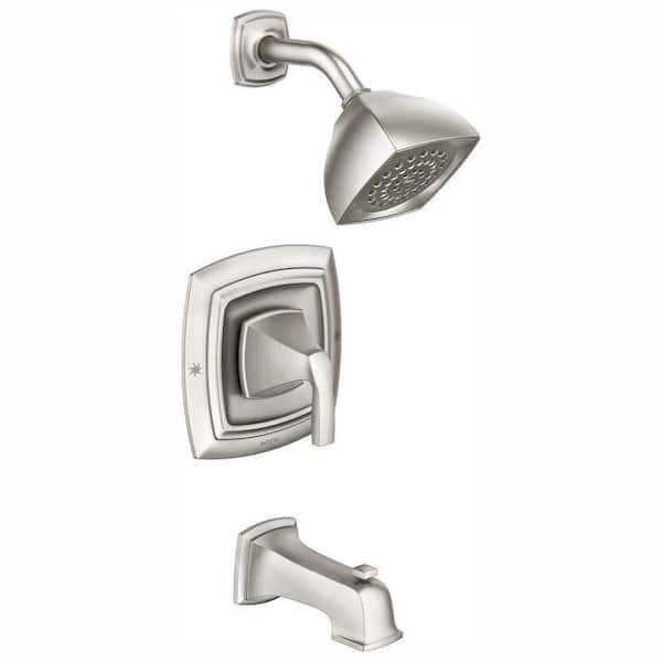 MOEN Hensley Single-Handle 1-Spray Tub and Shower Faucet in Spot Resist Brushed Nickel (Valve Included)