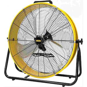 8200 CFM 24 in. Portable High Velocity Drum Fan with Powerful 1/3 HP Motor, Turbo Blade, 9 ft. Power Cord