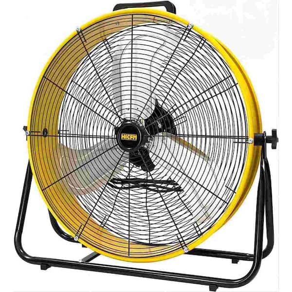 Deeshe 8200 CFM 24 in. Portable High Velocity Drum Fan with Powerful 1/3 HP Motor, Turbo Blade, 9 ft. Power Cord