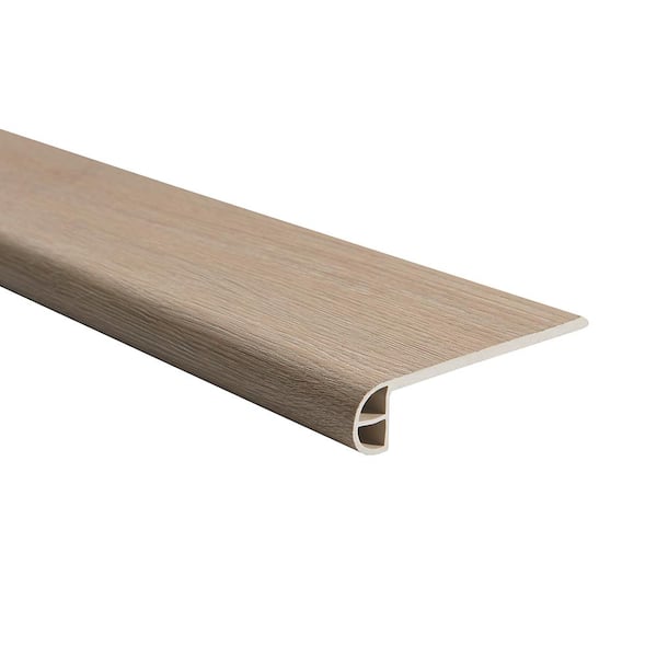 French Oak Valencia 30 MIL 0.944 in. Thickness X 4.527 in. Width X 94.48 in. Length Vinyl Flush Stair Nose Molding