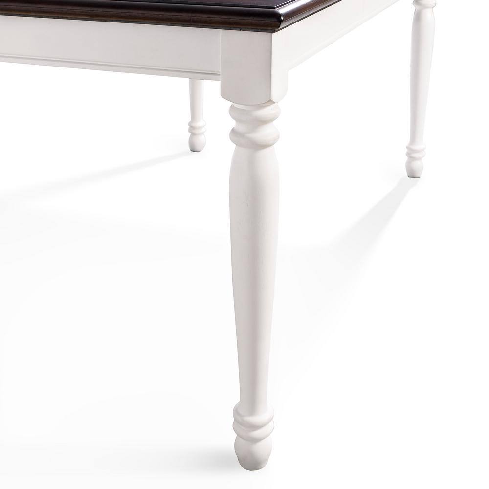 Shelby Extendable Solid Hardwood Dining Table in Antique White
