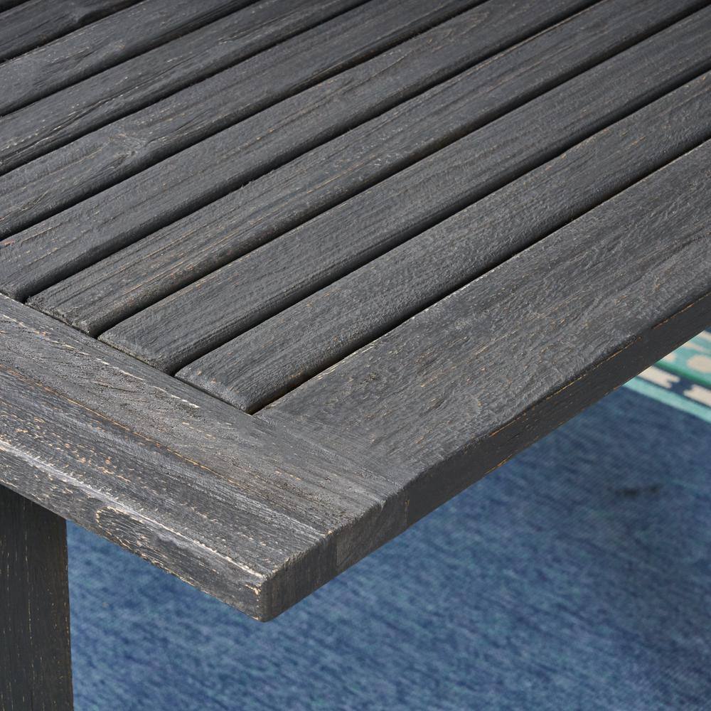 Nestor Expandable Rustic Dark Gray Wood Dining Table Seats 8