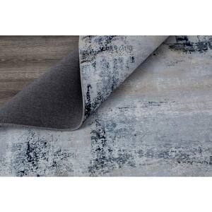 Omnia Grey 5 ft. x 7 ft. Abstract Area Rug