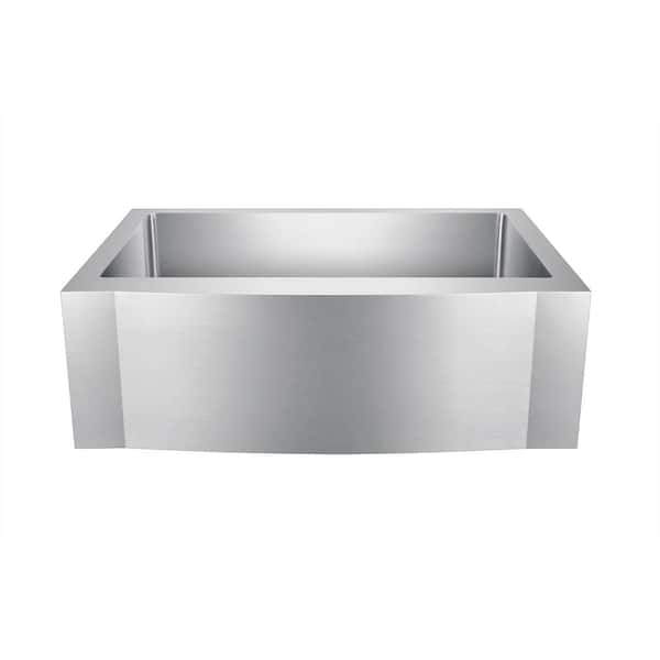 Bremen Farmhouse Apron Front Stainless Steel 30 in. Single Bowl Kitchen Sink