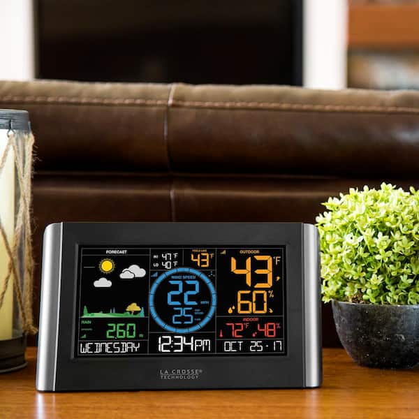 La Crosse Technology Digital Color WI-FI Professional Weather Station with  Wireless Wind and Rain Sensors, Plus Bonus Display V22-WRTH-INT - The Home  Depot