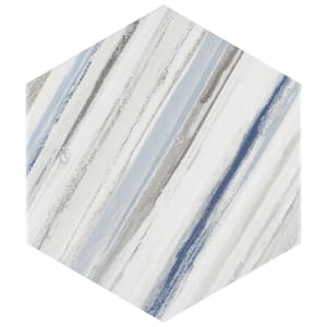 Flow Hex Blue 8-5/8 in. x 9-7/8 in. Porcelain Floor and Wall Tile (11.5 sq. ft./Case)