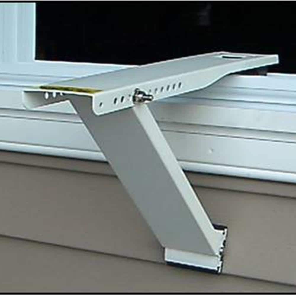 Universal White Steel Light-Duty Air Conditioner Support Bracket