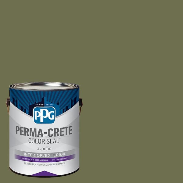 Perma-Crete Color Seal 1 gal. PPG1125-6 Toy Tank Green Satin Interior/Exterior Concrete Stain
