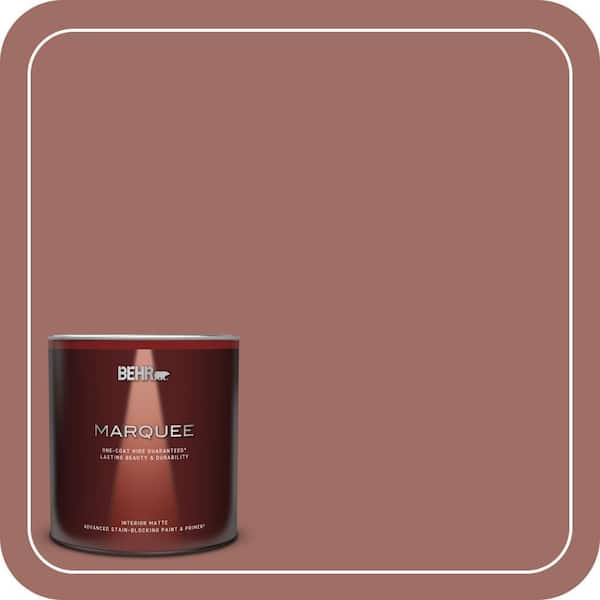 BEHR MARQUEE 1 qt. #190F-5 Brandy Matte Interior Paint & Primer