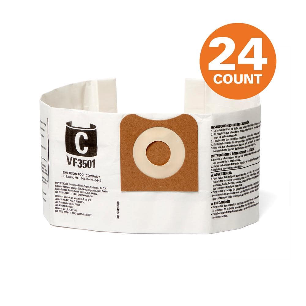 Ridgid VF3501A High-Efficiency Wet Dry VAC Dry Pick-Up Only Dust Bags For 3-4.5 Gallon And HD0600 Ridgid Shop Vacuums, Size C (6-pack - View #4