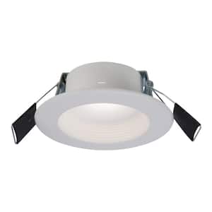 RL 4 in. Adjustable CCT Canless IC Rated Dimmable Indoor, Outdoor Integrated LED Recessed Light Kit