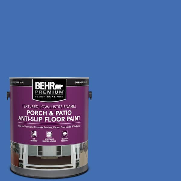 1 gal. #T18-17 Wide Sky Textured Low-Lustre Enamel Interior/Exterior Porch and Patio Anti-Slip Floor Paint