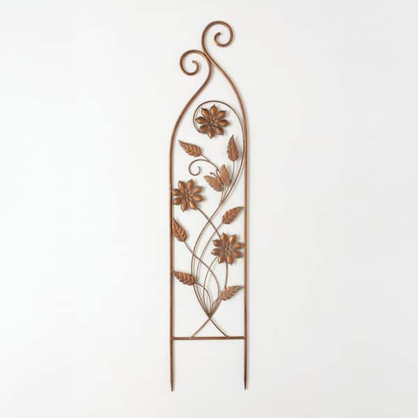 SULLIVANS 42 in. Graceful Flower Metal Trellis