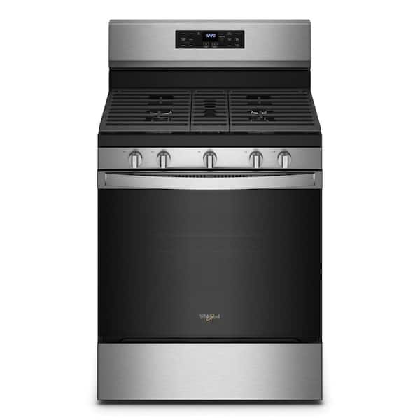 Whirlpool WFG550S0LZ 5.0 CuFt Freestanding 5-Burner Convection Gas Range In  Stainless Steel With Air Fry