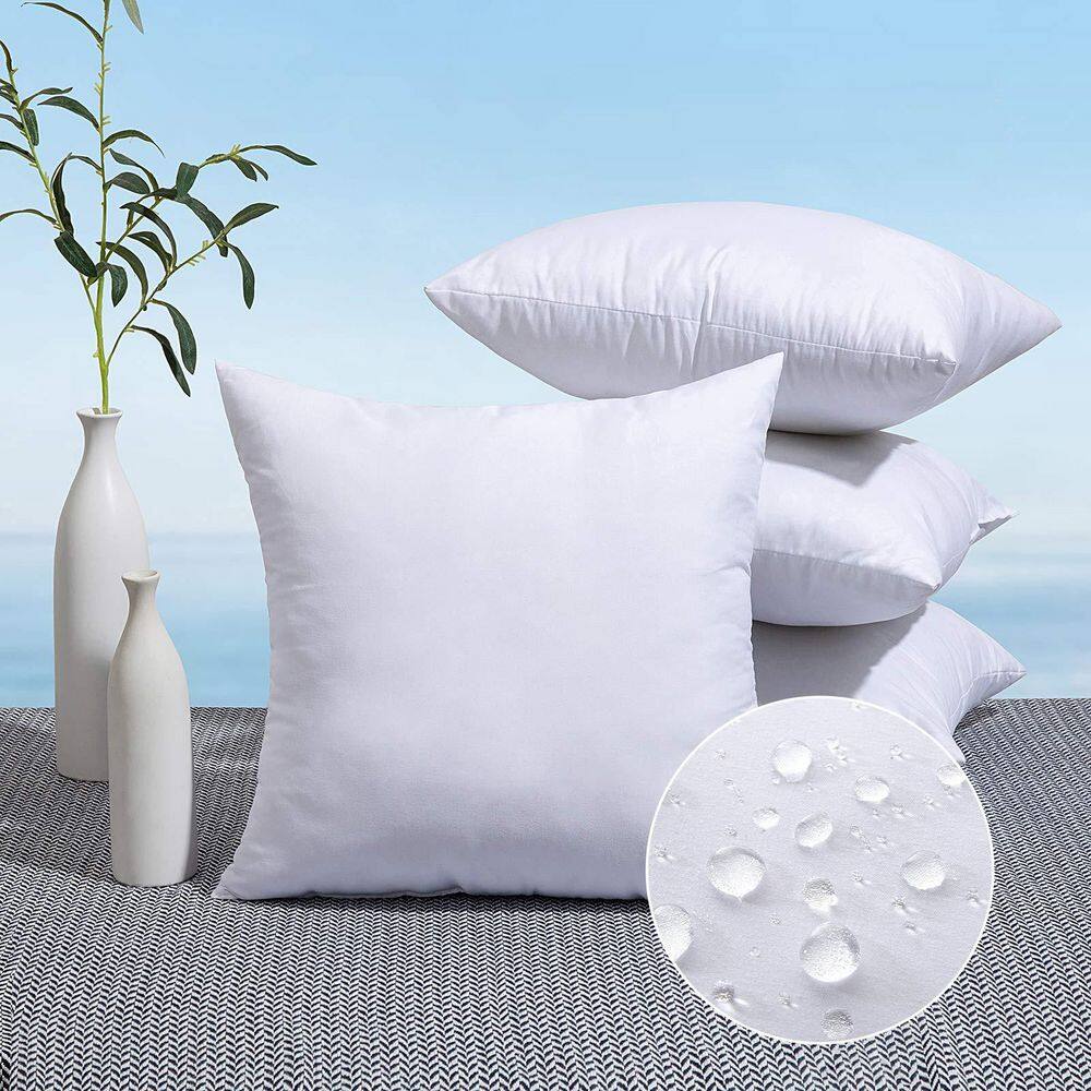 20 in. x 20 in. Water-Resistant Throw Pillow Inserts, Premium Square Pillow Stuffer Sham for Swing, Sofa (4-Pack) price history on PriceWatchPro