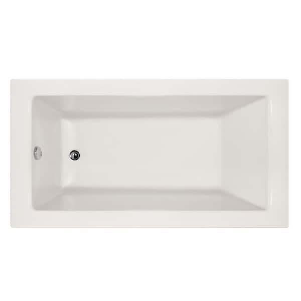 Hydro Systems Shannon 60 in. Acrylic Left Hand Drain Rectangular Alcove Soaking Tub in White