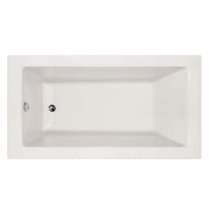 Shannon 66 in. Acrylic Rectangular Alcove Air Bathtub in White