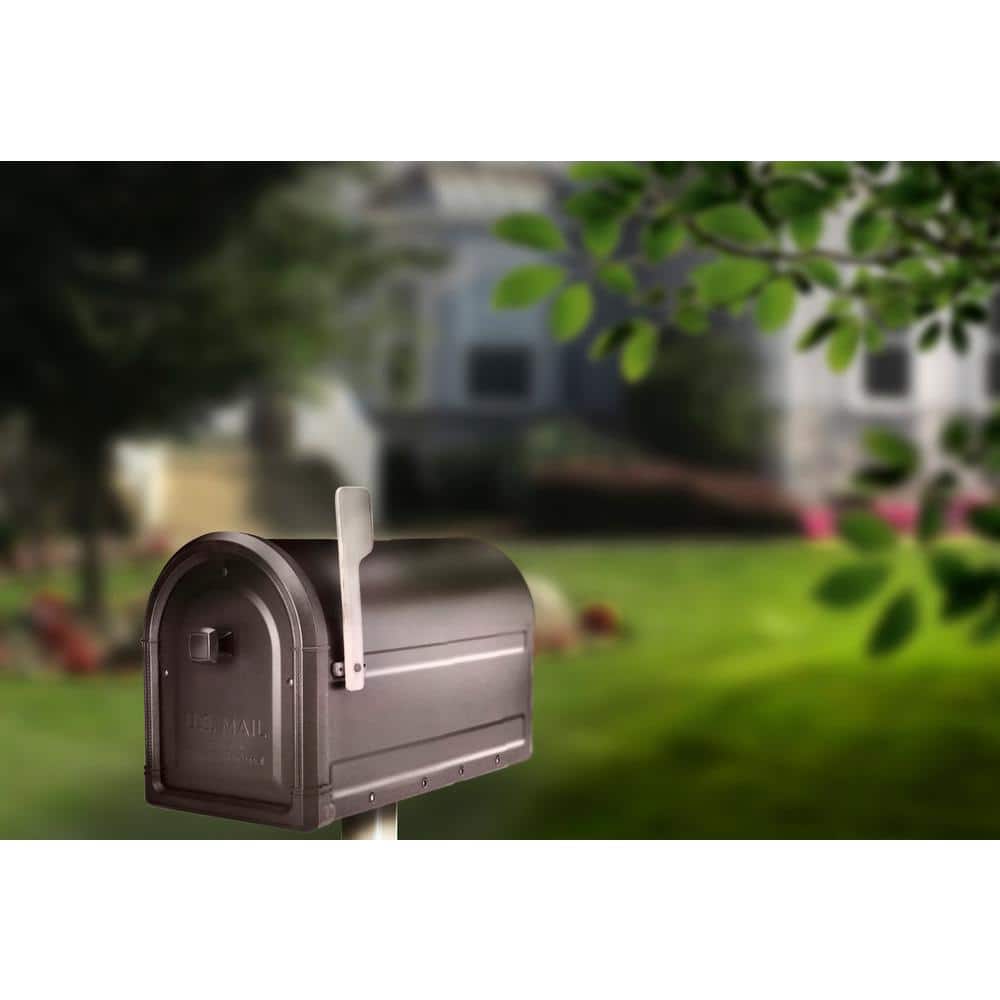 Roxbury Rubbed Bronze Aluminum Post Mount Mailbox