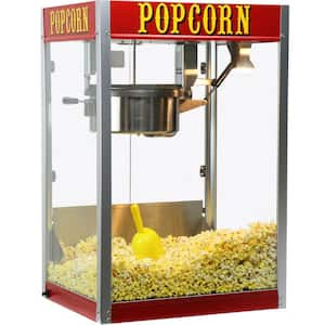 Theater Pop 12 oz. Red Stainless Steel Countertop Popcorn Machine