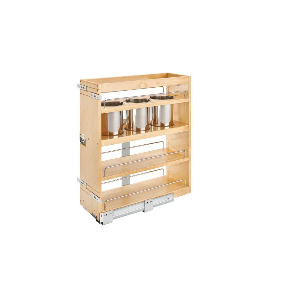 Rev-A-Shelf 5-in W x 25.5-in H 4-Tier Cabinet-mount Wood Spice Rack in the  Cabinet Organizers department at