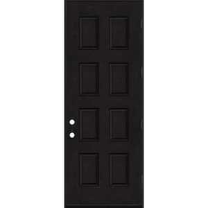 Regency 36 in. x 96 in. 8-Panel LHOS Onyx Stain Mahogany Fiberglass Prehung Front Door