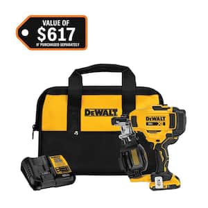 20V MAX Lithium-Ion 15-Degree Electric Cordless Roofing Nailer Kit with 2.0Ah Battery Charger and Bag