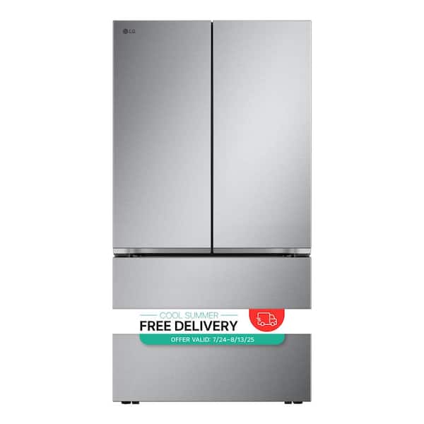 36 in. 25 cu. ft. Counter-Depth MAX with Zero Clearance 3-Door French Door Refrigerator with Thin Door Design