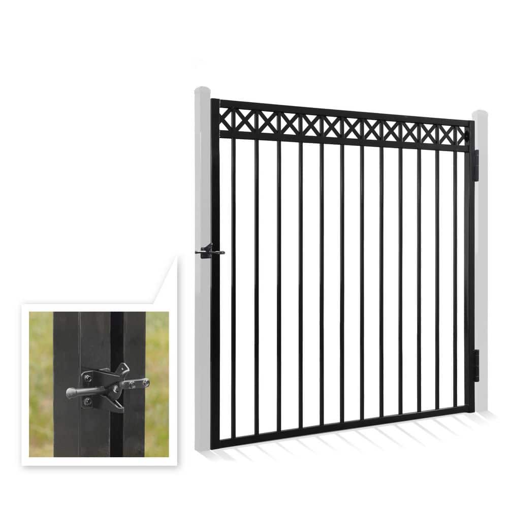 Anti-Rust 5 ft. x 5 ft. Black Steel X-Pattern Fence Gate price history on PriceWatchPro