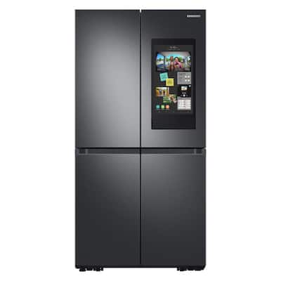 22.5 cu. ft. Family Hub 4-Door French Door Smart Refrigerator in Fingerprint Resistant Black Stainless, Counter Depth