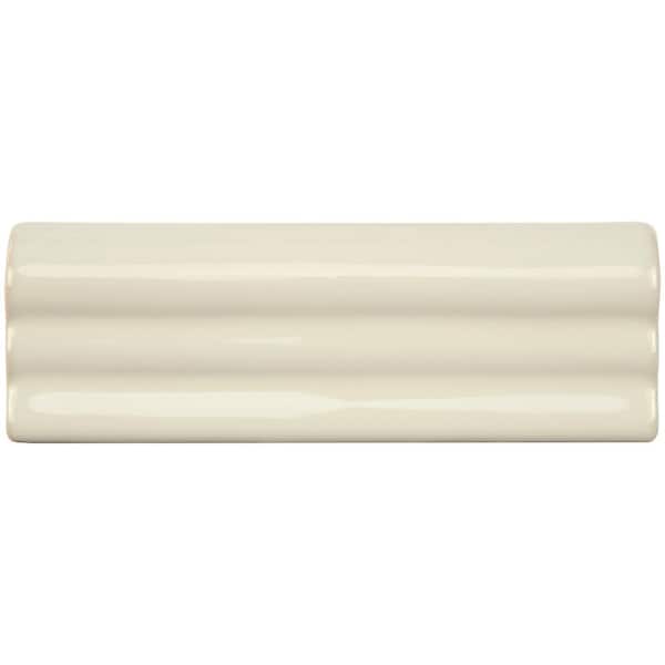 MSI Antique White Crown Molding 2 in. x 6 in. Glossy Ceramic Wall Tile (0.5 lin. ft.) PTCRWN